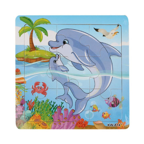 2016 High Quality Dolphin Wooden Jigsaw Toys For children Educational Toy Puzzles Brain Teaser Puzzle Kid toys Wood Puzzles toy