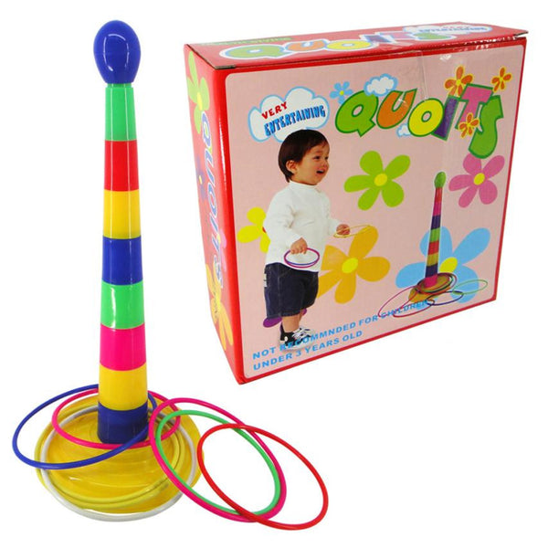 Circle toys Set of Plastic Ring Toss Quoit Hoopla Family Indoor/Outdoor/Garden Game Toy Sports toys for children kdis