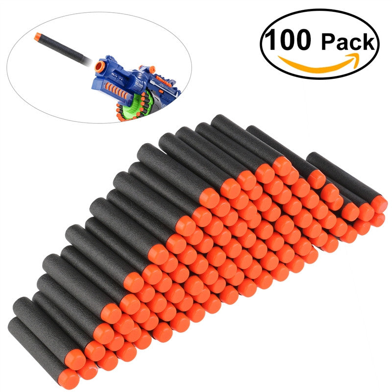 NUOLUX 100pcs 7.2cm Foam Darts for Nerf N-strike Elite Series Blasters Toy Gun