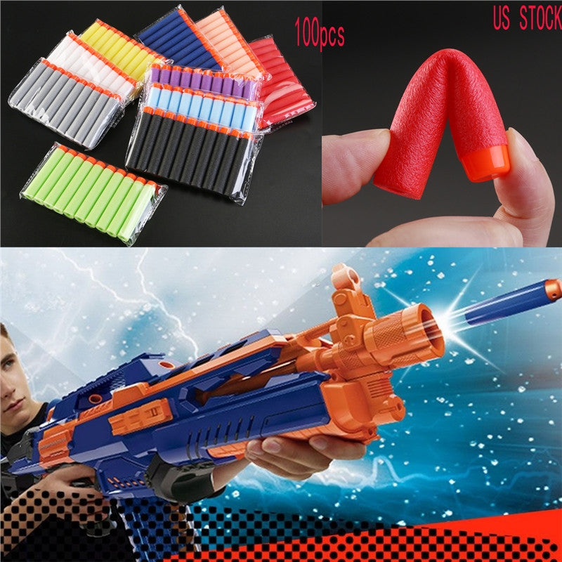 EVA 100pcs Safe Refill Bullet Darts for Nerf N-strike Elite Series 7.3cm/150g Blasters Kid Toy Gun Play Game