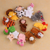 Children 12 pcs Cute Animal Hand Puppet Toys Classic Children Hand Puppet Novelty Cute Dog Monkey Mouse Muppet