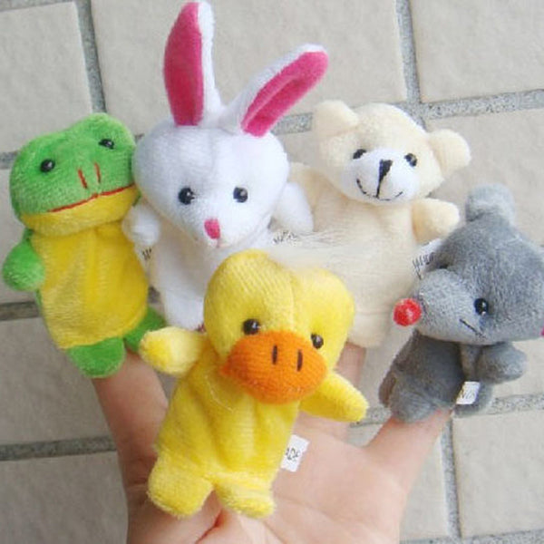 10pcs Cartoon Animal Finger Puppet Plush Child Baby Early Education Toys Gift Puppet Finger toys for children kids