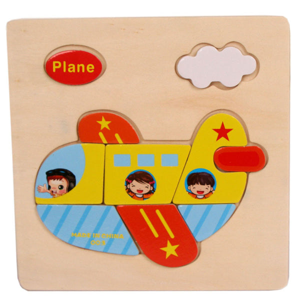 1-3 year baby Plane Pattern Wooden Puzzle Educational Puzzles for children Baby Kids Gift Wooden Puzzles