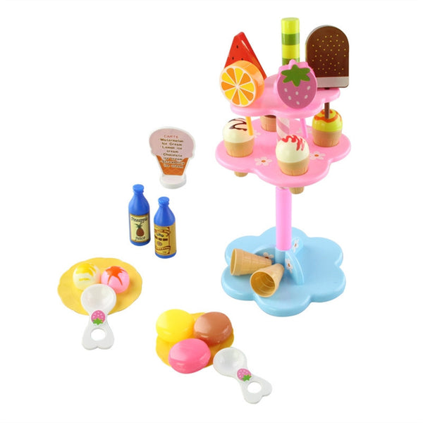 22pcs Sweet Treats Ice Cream and Desserts Tower Play Food Toy Set for Kids