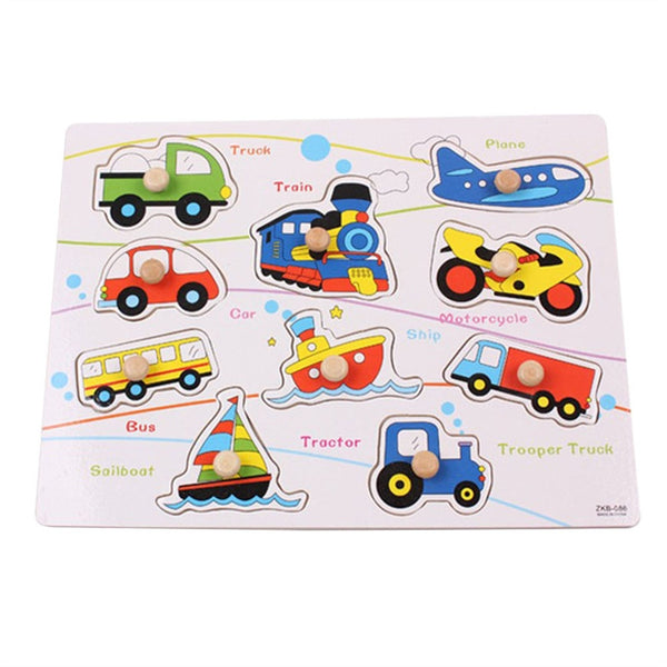 Vehicle Wooden Puzzle for Toddlers Preschool Aged Kids Educational and Sensory Learning