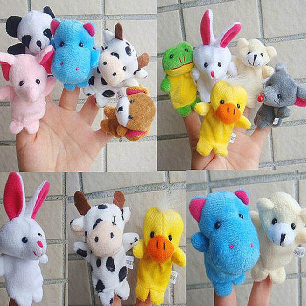 10pcs  Animal Finger Puppet Plush Child Baby Early Education Toys Gift