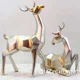 30CM Resin Art Craft European Creative Home Decorations Fashion NEW Living Room Wine Cabinet Geometric Deer  Ornaments S396